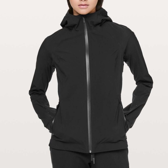 Lululemon The Rain Is Calling Black Hooded Jacket Size 4 - Picture 2 of 6